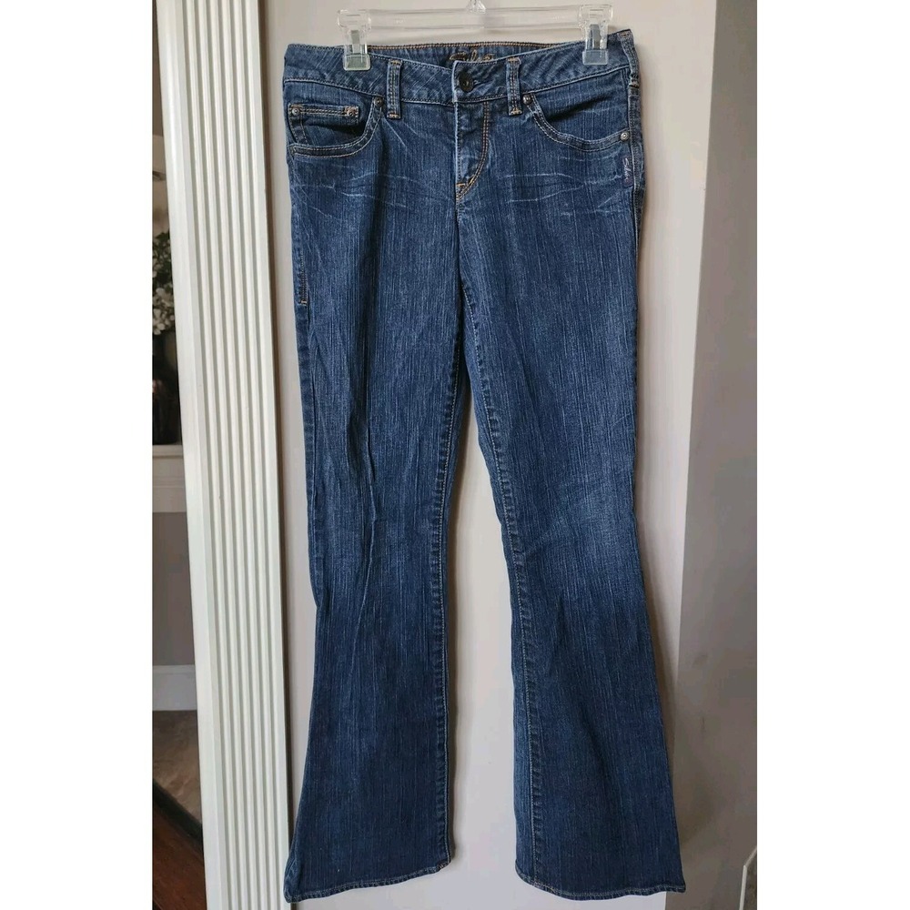 Silver Jeans Womens Size 28 X 33 Aiko Bootcut Western Glove Works Blue Denim 28